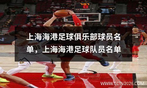 上海海港足球俱乐部球员名单，上海海港足球队员名单