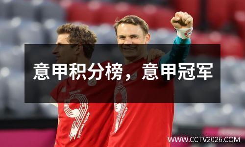意甲积分榜，意甲冠军