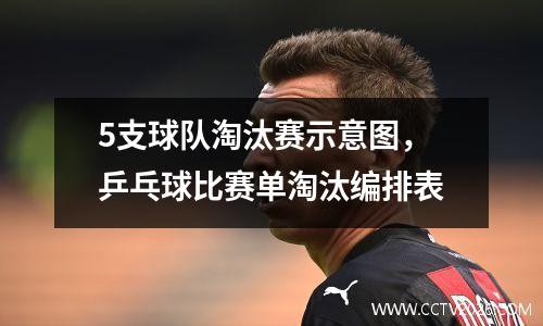 5支球队淘汰赛示意图，乒乓球比赛单淘汰编排表