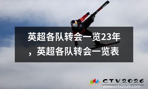 英超各队转会一览23年，英超各队转会一览表