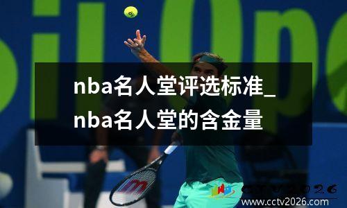 nba名人堂评选标准_nba名人堂的含金量