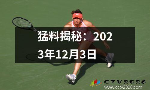 猛料揭秘：2023年12月3日