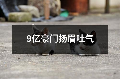 9亿豪门扬眉吐气