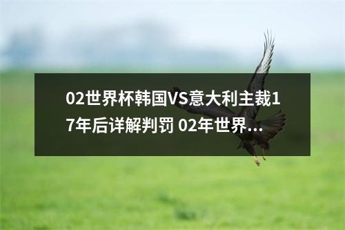 02世界杯韩国VS意大利主裁17年后详解判罚 02年世界杯韩国对意大利主裁判被杀