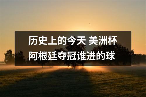 历史上的今天 美洲杯阿根廷夺冠谁进的球