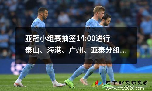 亚冠小组赛抽签14:00进行 泰山、海港、广州、亚泰分组揭晓 2020亚泰赛程