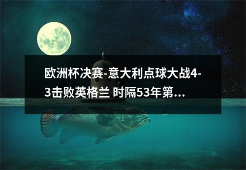 欧洲杯决赛-意大利点球大战4-3击败英格兰 时隔53年第二次夺冠