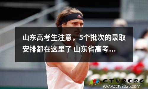 山东高考生注意，5个批次的录取安排都在这里了 山东省高考招生录取批次