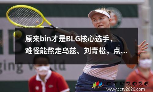 原来bin才是BLG核心选手，难怪能熬走乌兹、刘青松，点名elk和on