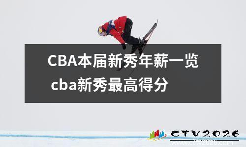 CBA本届新秀年薪一览 cba新秀最高得分