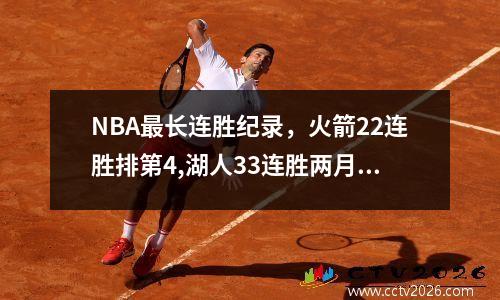 NBA最长连胜纪录，火箭22连胜排第4,湖人33连胜两月没输球 nba各队最长连胜