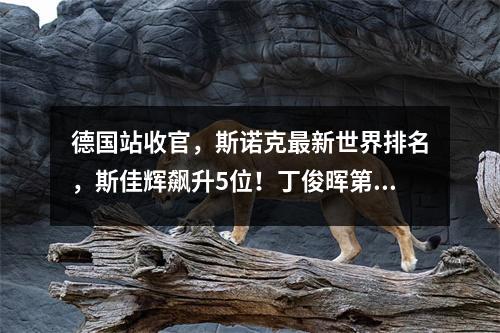 德国站收官，斯诺克最新世界排名，斯佳辉飙升5位！丁俊晖第11 斯诺克德国名人赛