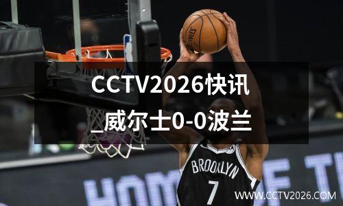 CCTV2026快讯_威尔士0-0波兰