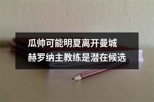 瓜帅可能明夏离开曼城 赫罗纳主教练是潜在候选