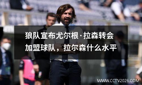 狼队宣布尤尔根·拉森转会加盟球队，拉尔森什么水平