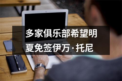 多家俱乐部希望明夏免签伊万·托尼