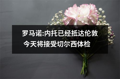 罗马诺:内托已经抵达伦敦 今天将接受切尔西体检