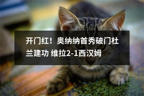 开门红！奥纳纳首秀破门杜兰建功 维拉2-1西汉姆