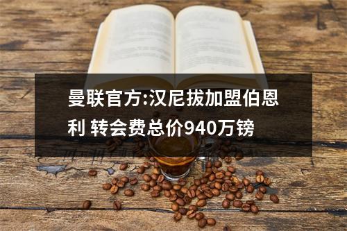 曼联官方:汉尼拔加盟伯恩利 转会费总价940万镑