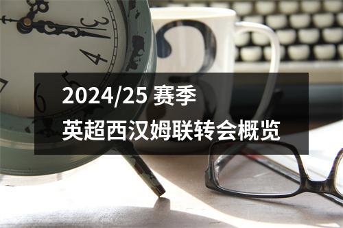 2024/25 赛季英超西汉姆联转会概览