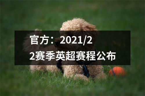 官方：2021/22赛季英超赛程公布