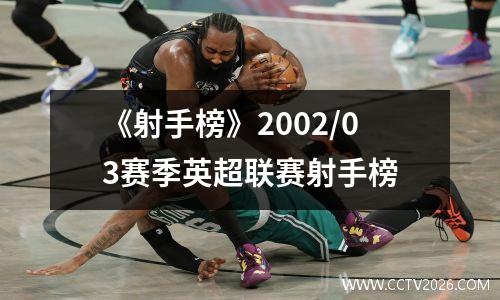 《射手榜》2002/03赛季英超联赛射手榜