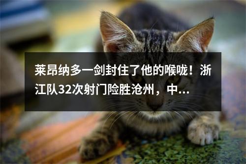 莱昂纳多一剑封住了他的喉咙！浙江队32次射门险胜沧州，中超又陷入困境