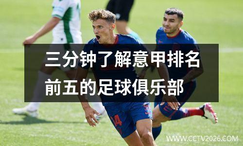 三分钟了解意甲排名前五的足球俱乐部