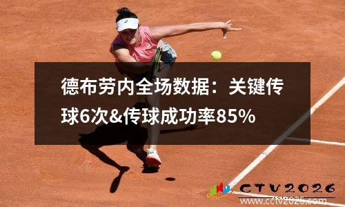 德布劳内全场数据：关键传球6次&传球成功率85%
