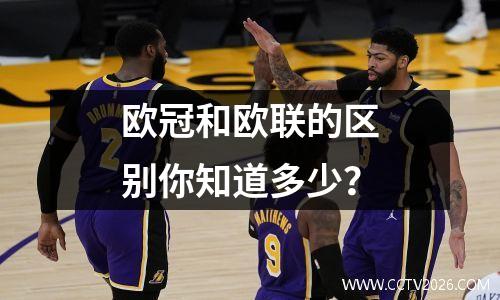 欧冠和欧联的区别你知道多少？