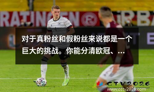 对于真粉丝和假粉丝来说都是一个巨大的挑战。你能分清欧冠、欧联、欧洲杯和欧洲超级联赛的区别吗？