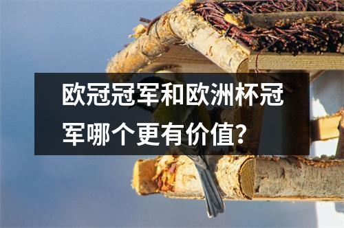欧冠冠军和欧洲杯冠军哪个更有价值？