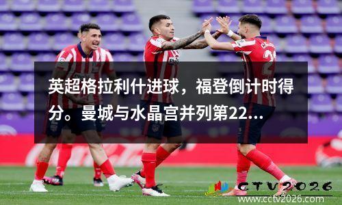 英超格拉利什进球，福登倒计时得分。曼城与水晶宫并列第22名