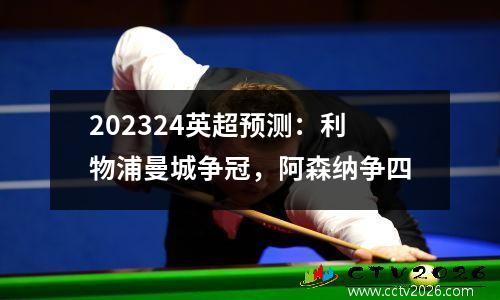 202324英超预测：利物浦曼城争冠，阿森纳争四