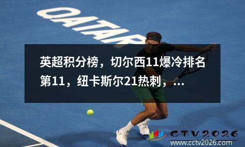 英超积分榜，切尔西11爆冷排名第11，纽卡斯尔21热刺，暂升第四