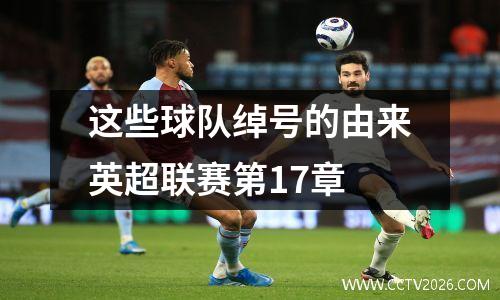 这些球队绰号的由来英超联赛第17章