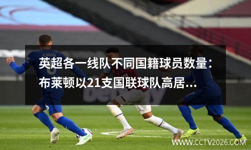英超各一线队不同国籍球员数量：布莱顿以21支国联球队高居榜首
