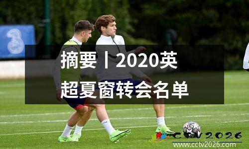 摘要丨2020英超夏窗转会名单