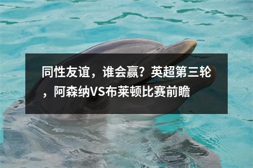 同性友谊，谁会赢？英超第三轮，阿森纳VS布莱顿比赛前瞻