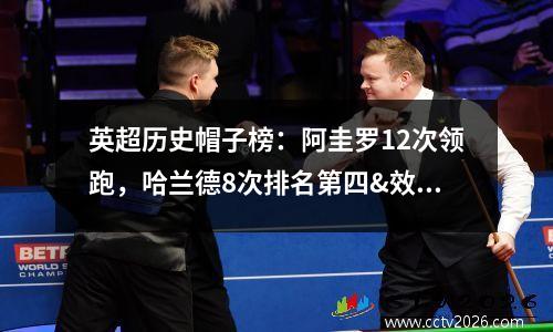 英超历史帽子榜：阿圭罗12次领跑，哈兰德8次排名第四&效率最高
