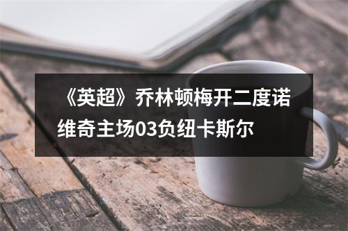 《英超》乔林顿梅开二度诺维奇主场03负纽卡斯尔