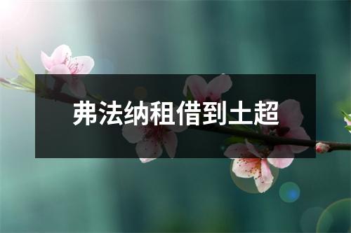 弗法纳租借到土超