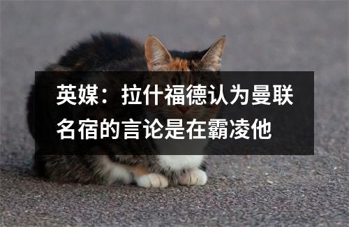 英媒：拉什福德认为曼联名宿的言论是在霸凌他