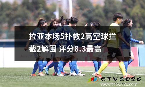 拉亚本场5扑救2高空球拦截2解围 评分8.3最高