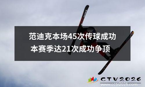范迪克本场45次传球成功 本赛季达21次成功争顶