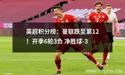 英超积分榜：曼联跌至第12！开季6轮3负 净胜球-3