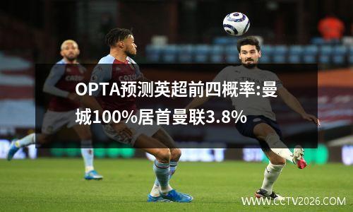 OPTA预测英超前四概率:曼城100%居首曼联3.8%