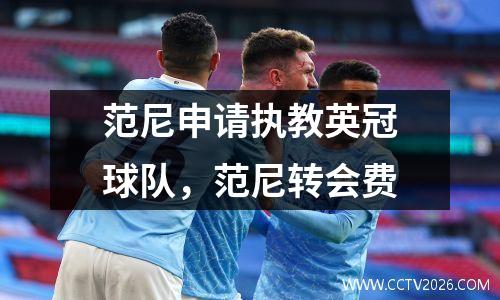 范尼申请执教英冠球队，范尼转会费