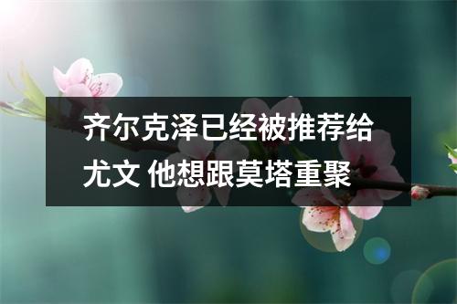 齐尔克泽已经被推荐给尤文 他想跟莫塔重聚
