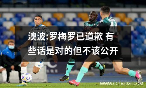 澳波:罗梅罗已道歉 有些话是对的但不该公开